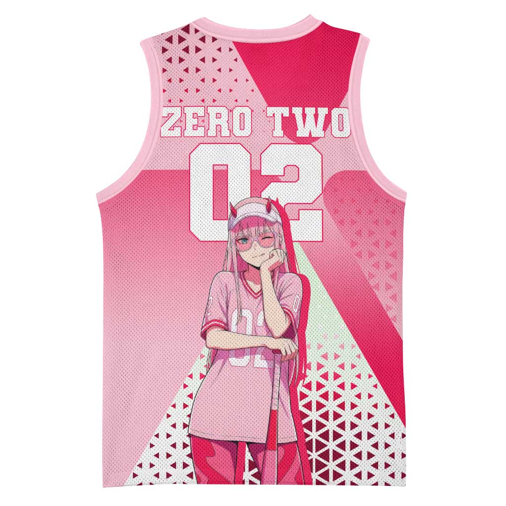 Zero Two Basketball Jersey Retro Baseball Anime Style