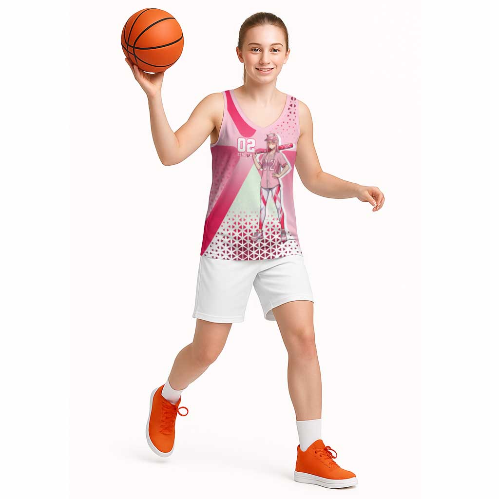 Zero Two Basketball Jersey Retro Baseball Anime Style