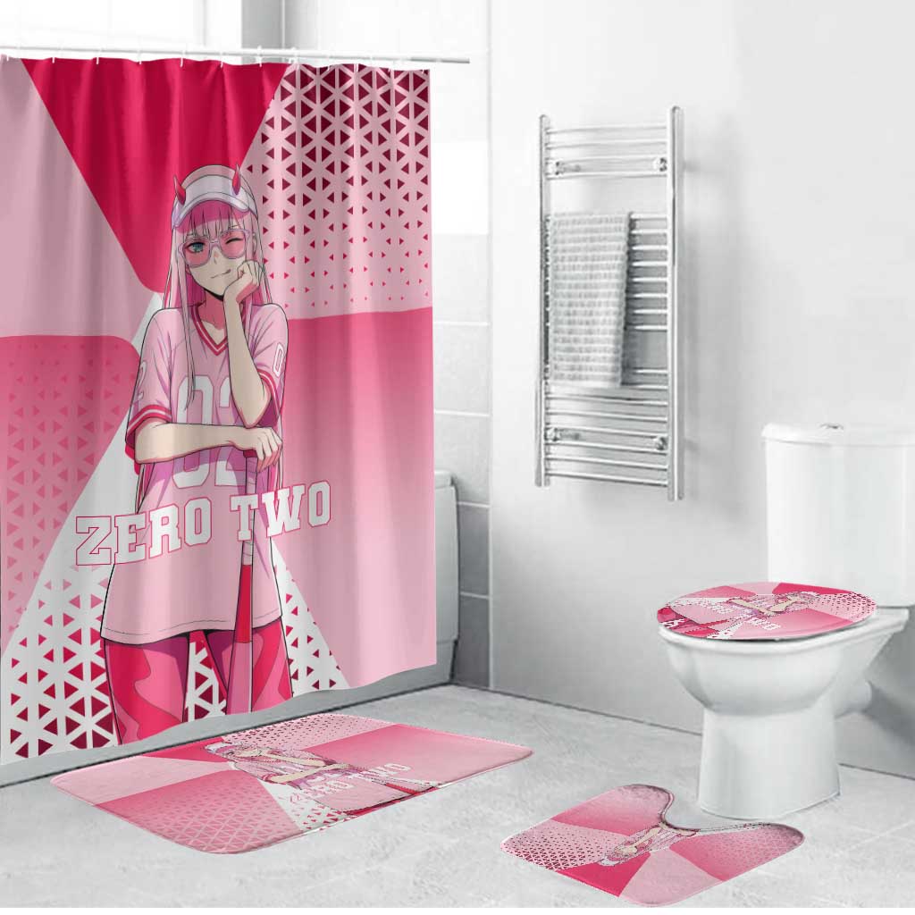 Zero Two Bathroom Set Retro Baseball Anime Style