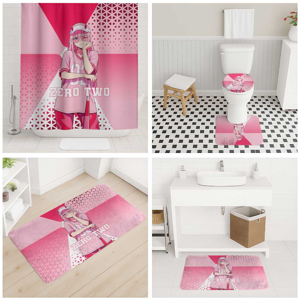 Zero Two Bathroom Set Retro Baseball Anime Style