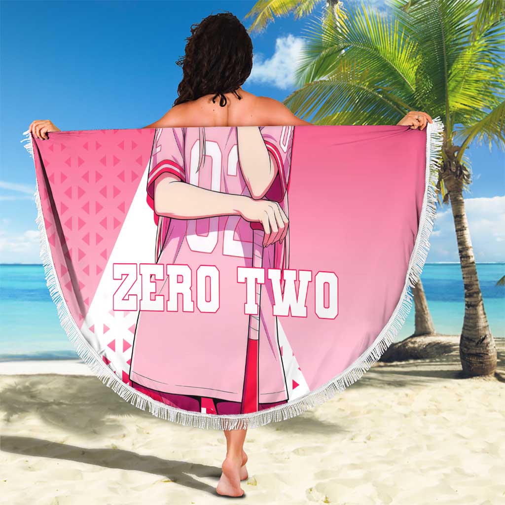 Zero Two Beach Blanket Retro Baseball Anime Style