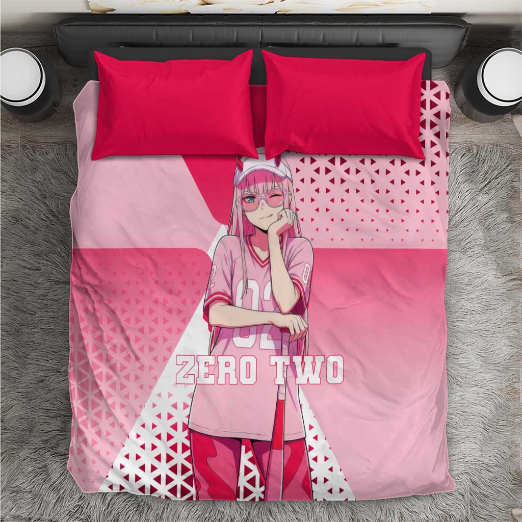 Zero Two Bedding Set Retro Baseball Anime Style