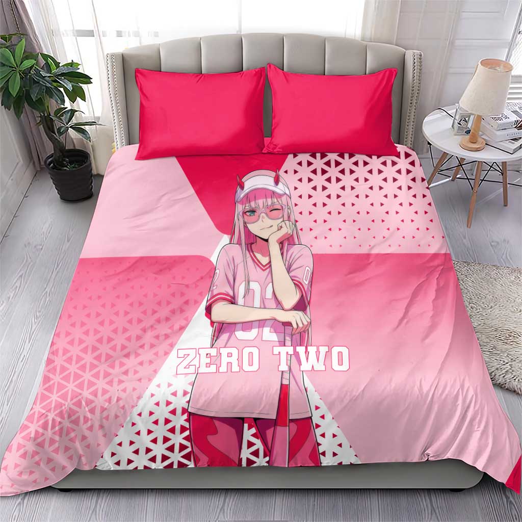 Zero Two Bedding Set Retro Baseball Anime Style