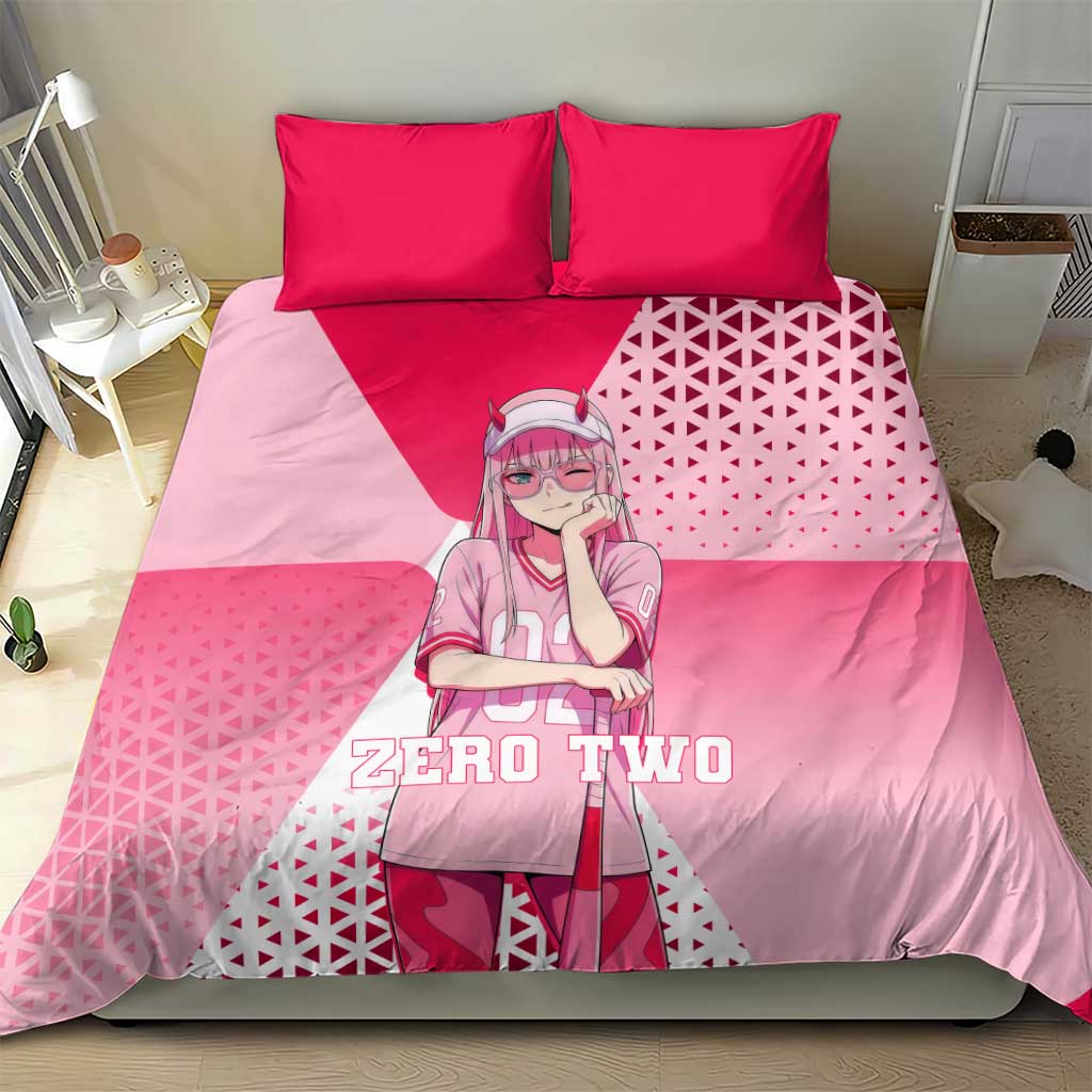 Zero Two Bedding Set Retro Baseball Anime Style