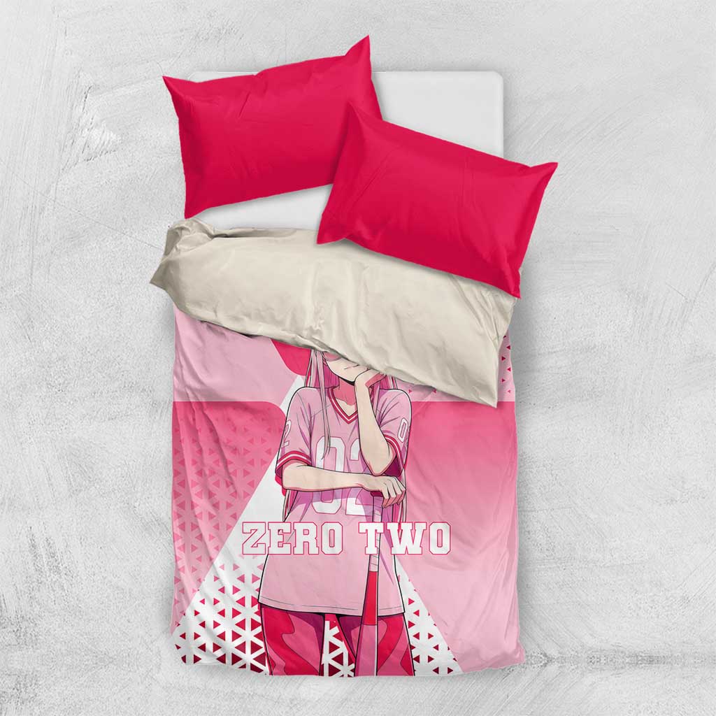 Zero Two Bedding Set Retro Baseball Anime Style