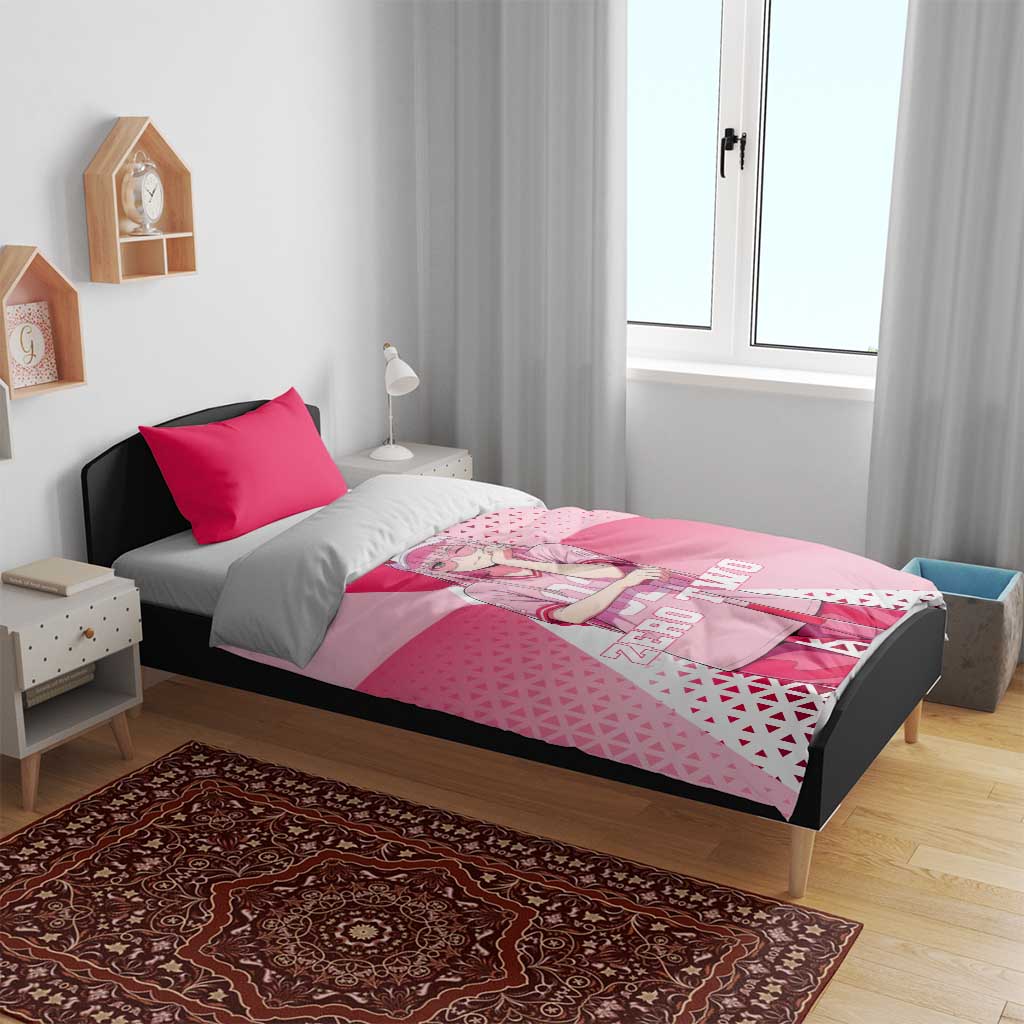 Zero Two Bedding Set Retro Baseball Anime Style
