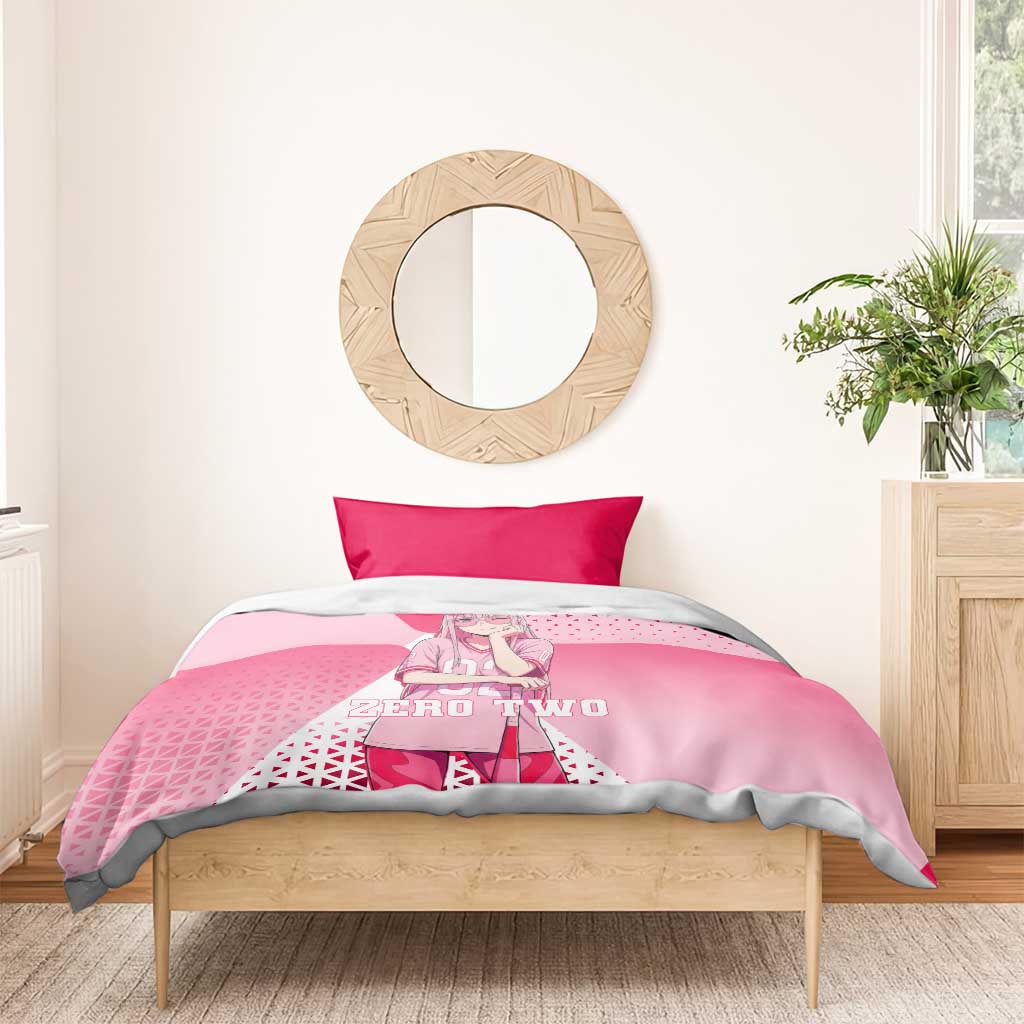 Zero Two Bedding Set Retro Baseball Anime Style