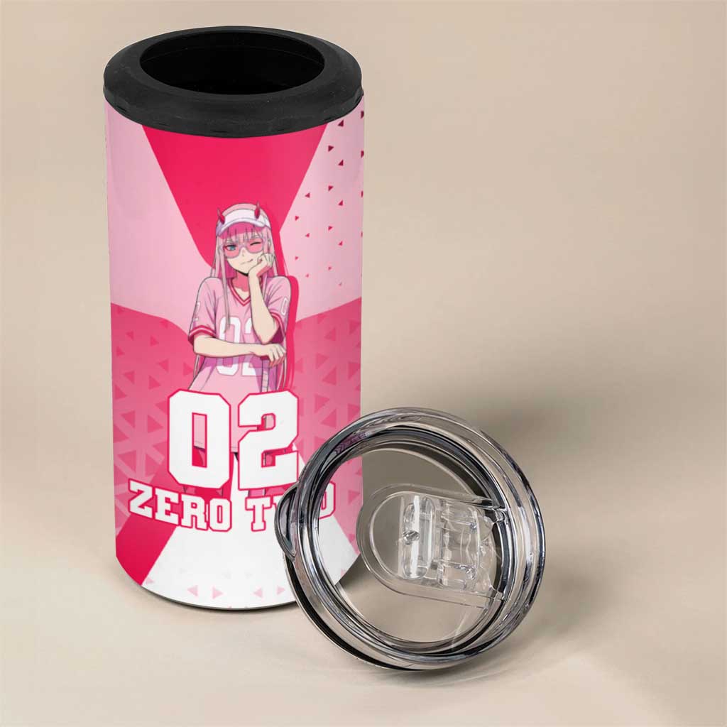 Zero Two 4 in 1 Can Cooler Tumbler Retro Baseball Anime Style