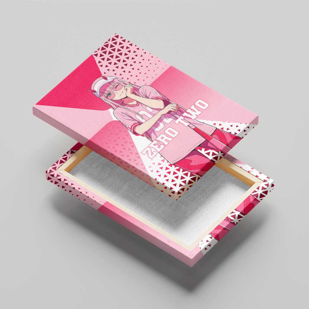 Zero Two Canvas Wall Art Retro Baseball Anime Style