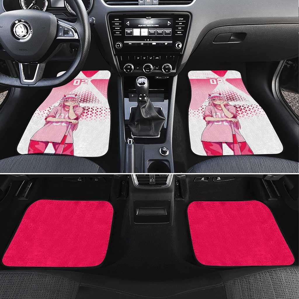 Zero Two Car Mats Retro Baseball Anime Style