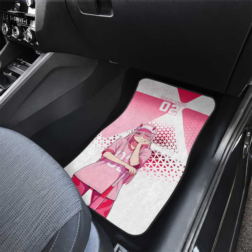 Zero Two Car Mats Retro Baseball Anime Style