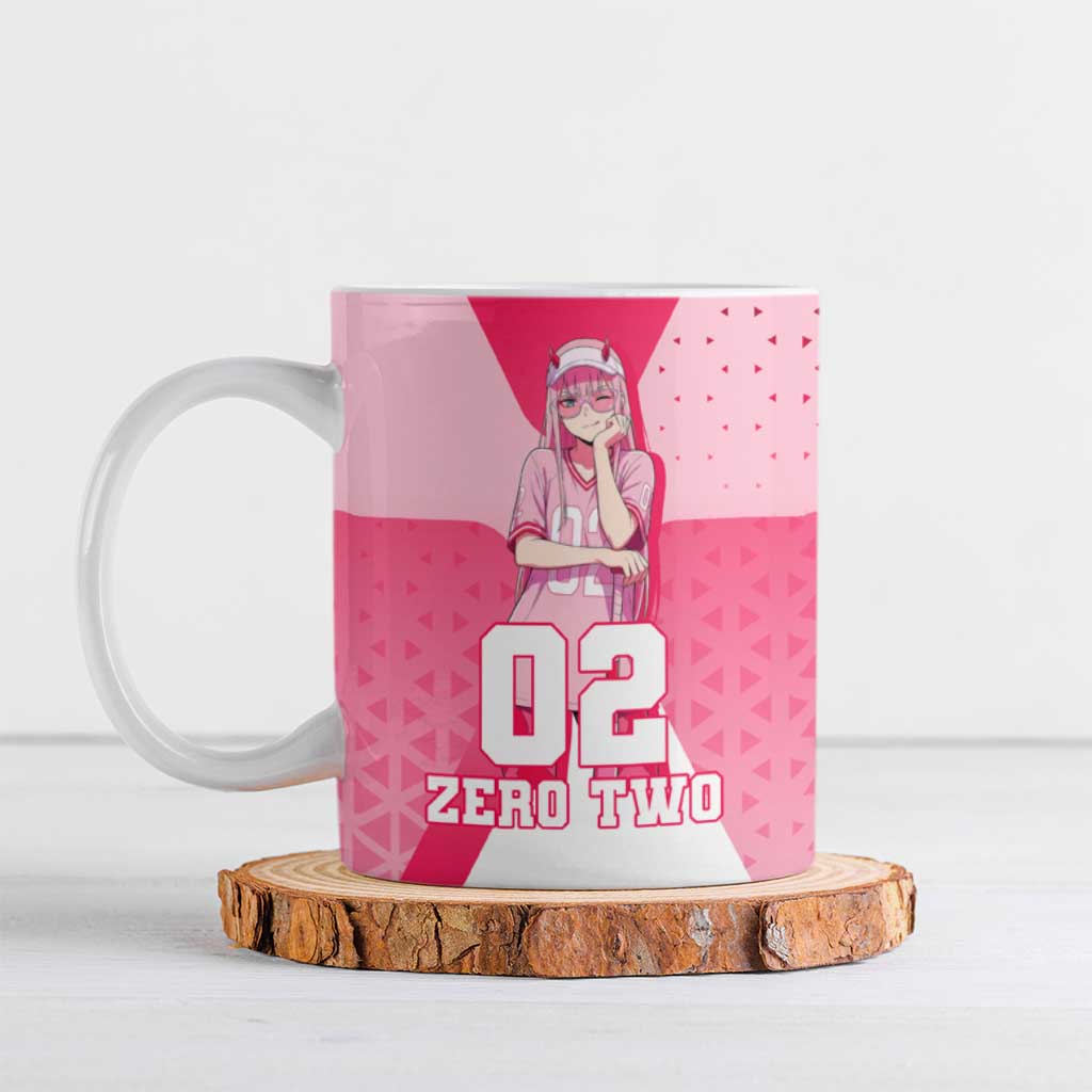 Zero Two Ceramic Mug Retro Baseball Anime Style