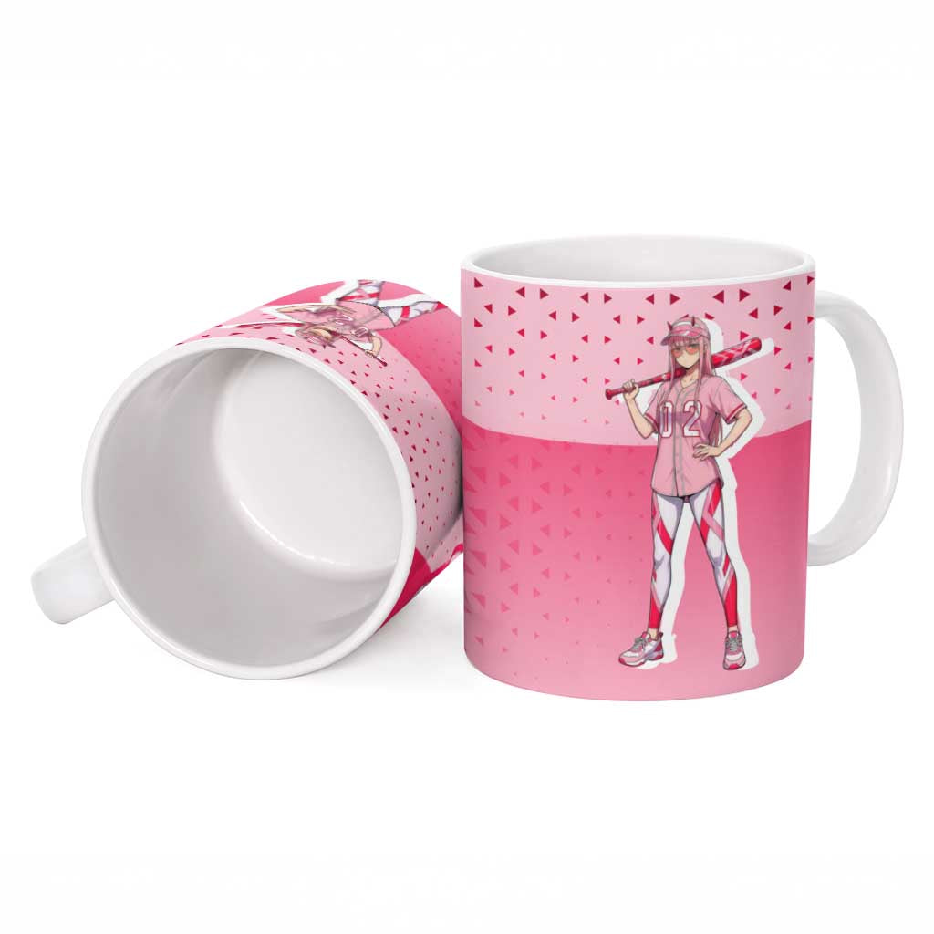 Zero Two Ceramic Mug Retro Baseball Anime Style