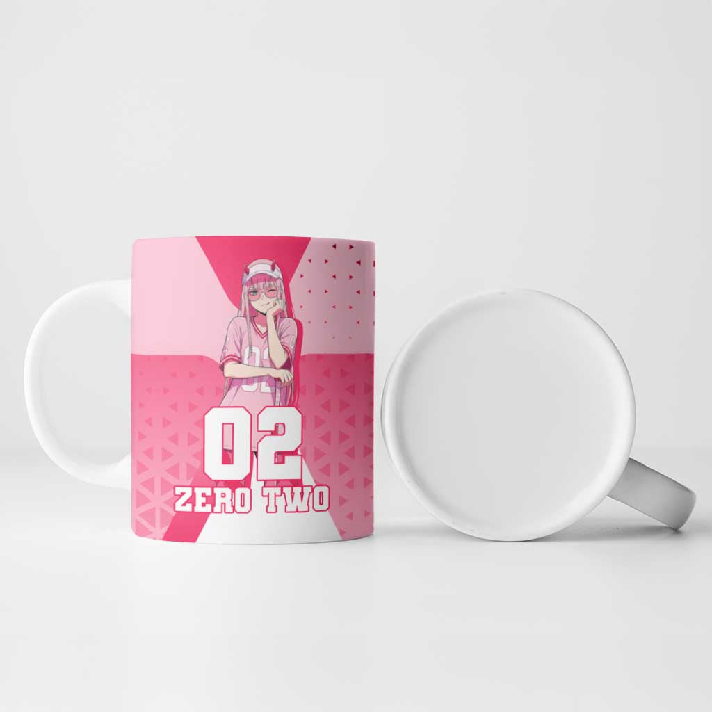 Zero Two Ceramic Mug Retro Baseball Anime Style
