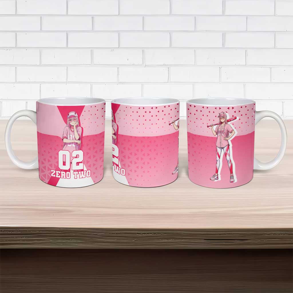 Zero Two Ceramic Mug Retro Baseball Anime Style