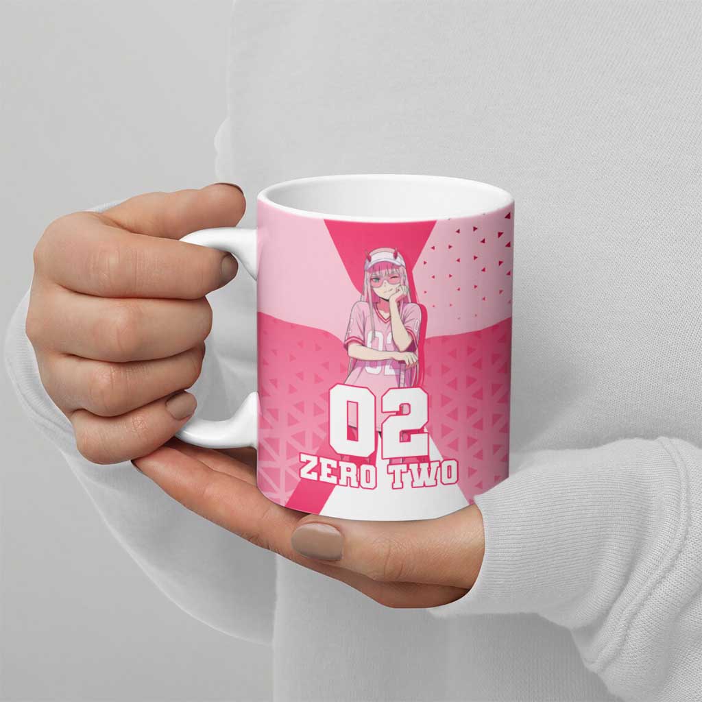 Zero Two Ceramic Mug Retro Baseball Anime Style