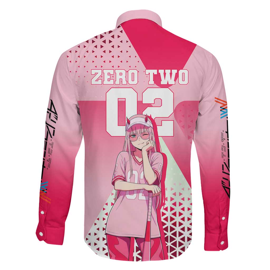Zero Two Family Matching Off Shoulder Short Dress and Hawaiian Shirt Retro Baseball Anime Style