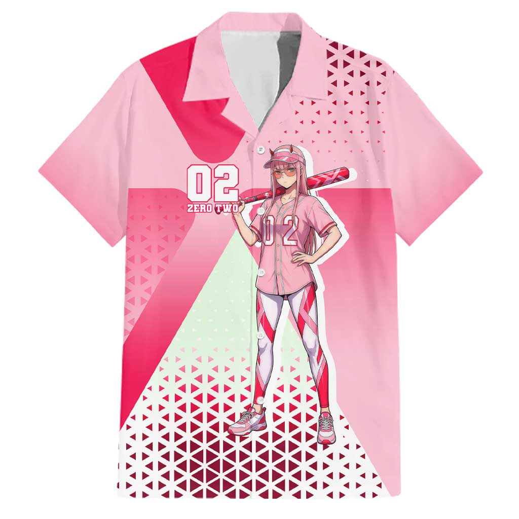 Zero Two Family Matching Tank Maxi Dress and Hawaiian Shirt Retro Baseball Anime Style