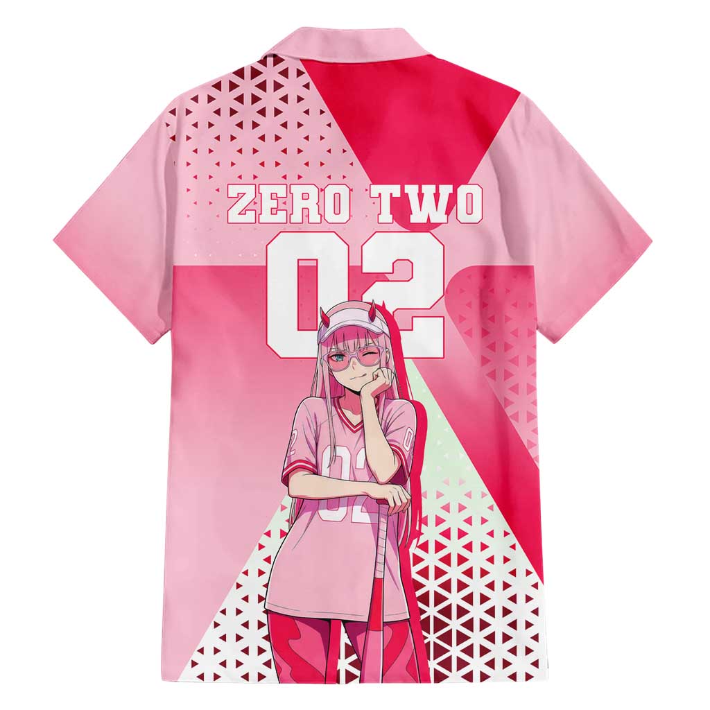 Zero Two Hawaiian Shirt Retro Baseball Anime Style