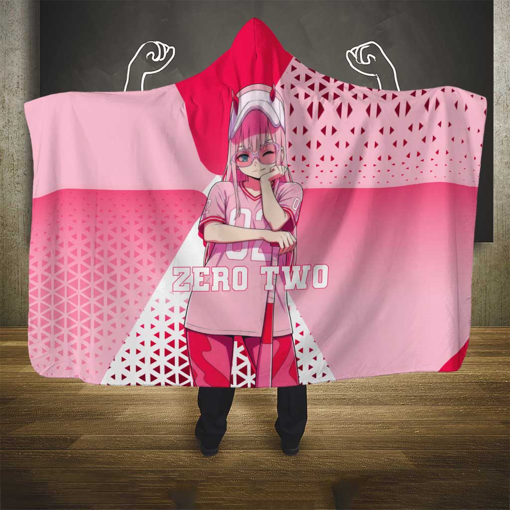 Zero Two Hooded Blanket Retro Baseball Anime Style