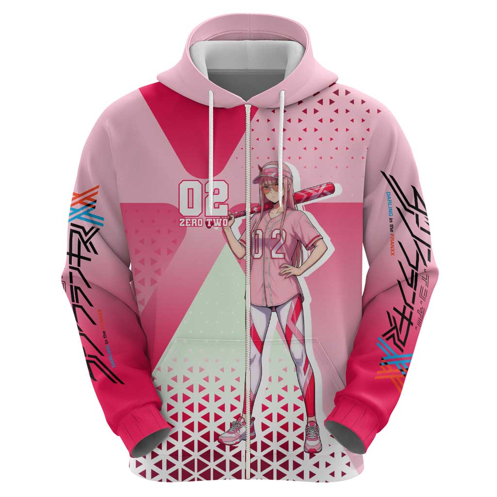 Zero Two Hoodie Retro Baseball Anime Style
