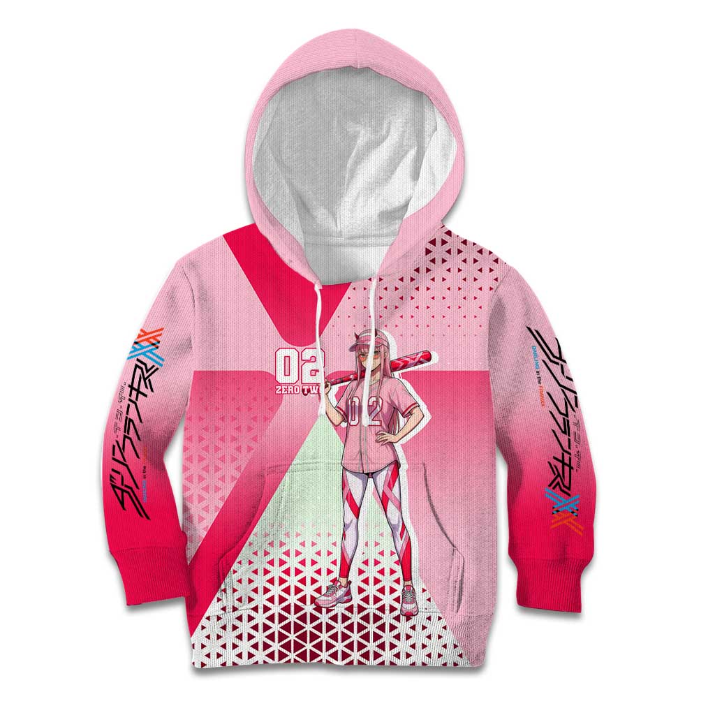 Zero Two Kid Hoodie Retro Baseball Anime Style
