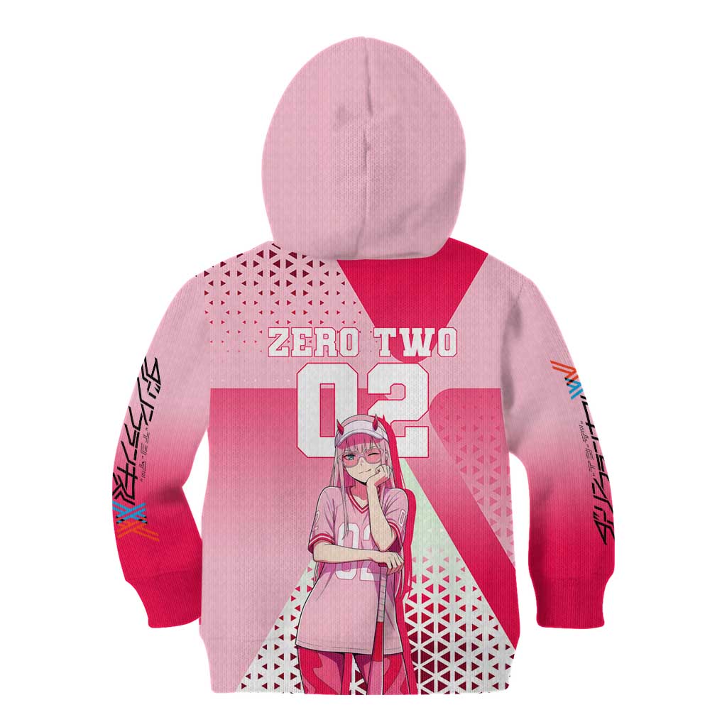 Zero Two Kid Hoodie Retro Baseball Anime Style