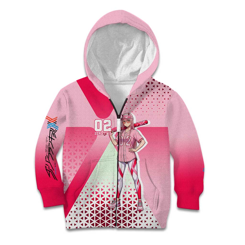 Zero Two Kid Hoodie Retro Baseball Anime Style