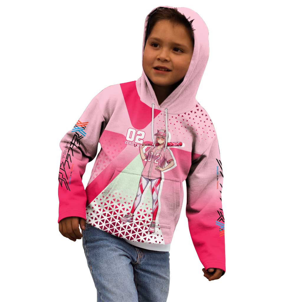 Zero Two Kid Hoodie Retro Baseball Anime Style