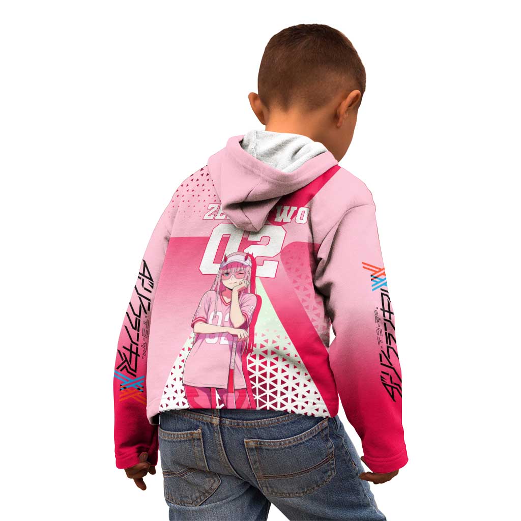 Zero Two Kid Hoodie Retro Baseball Anime Style