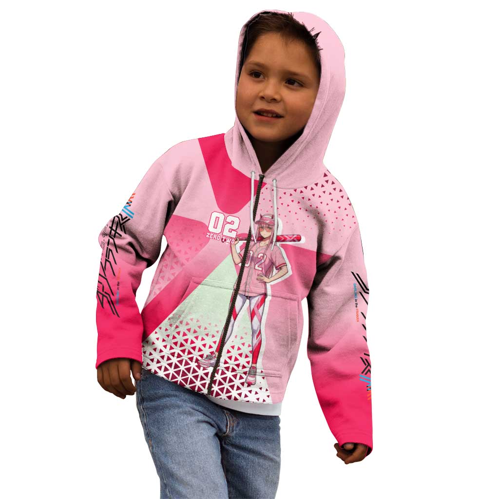 Zero Two Kid Hoodie Retro Baseball Anime Style