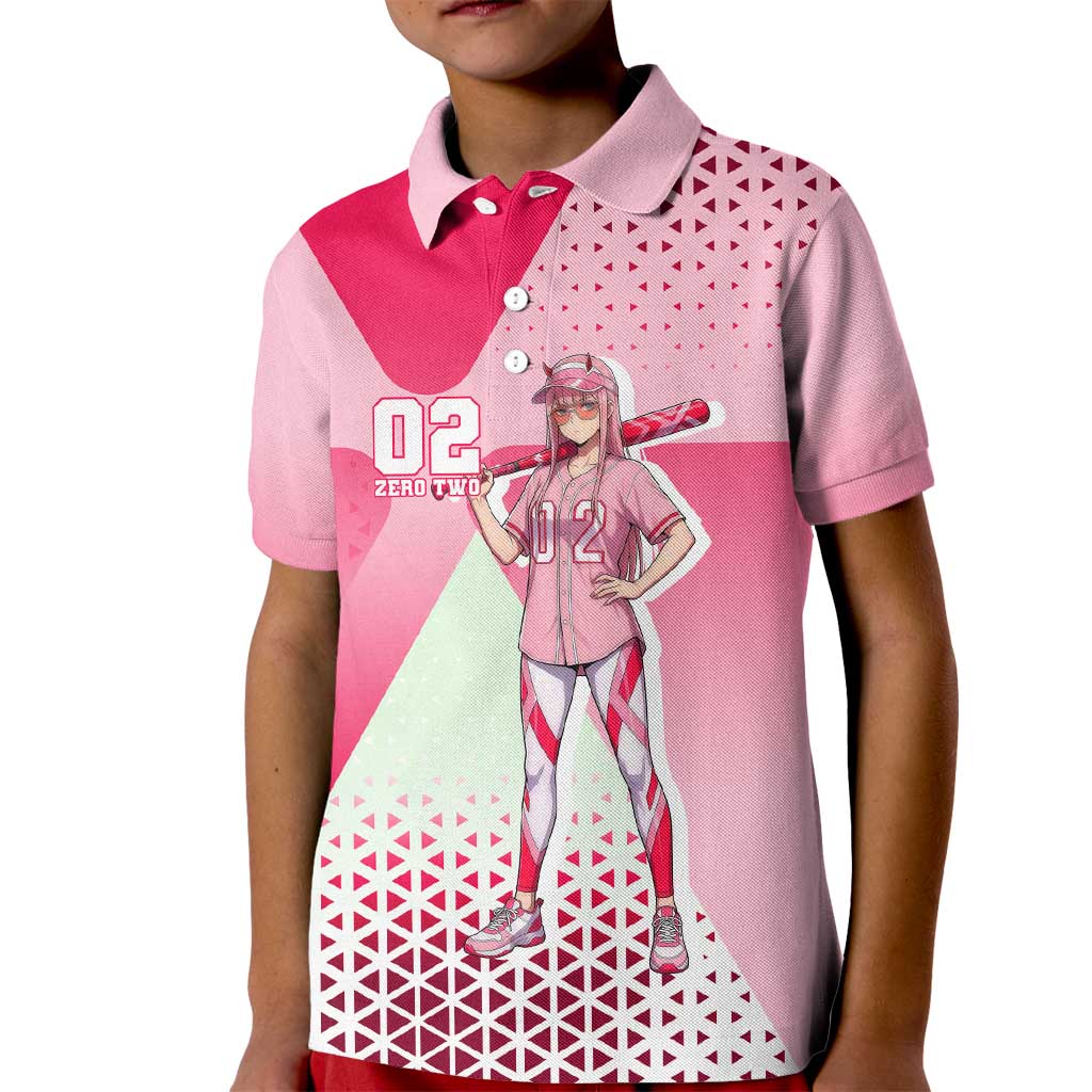Zero Two Kid Polo Shirt Retro Baseball Anime Style