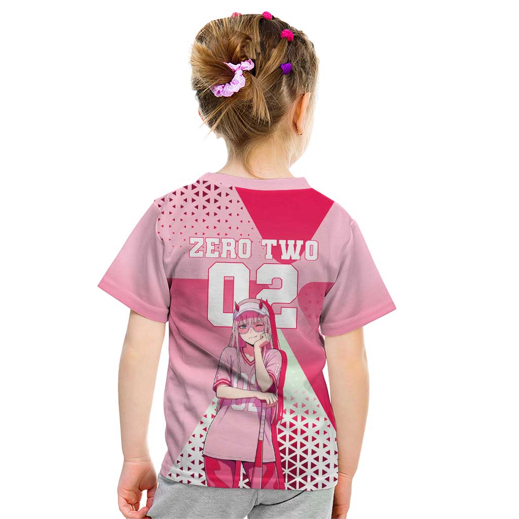 Zero Two Kid T Shirt Retro Baseball Anime Style