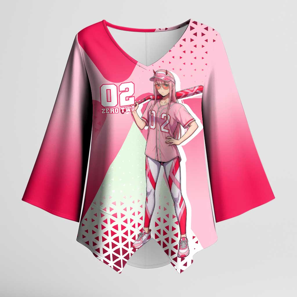 Zero Two Kimono Sleeve Blouse Retro Baseball Anime Style