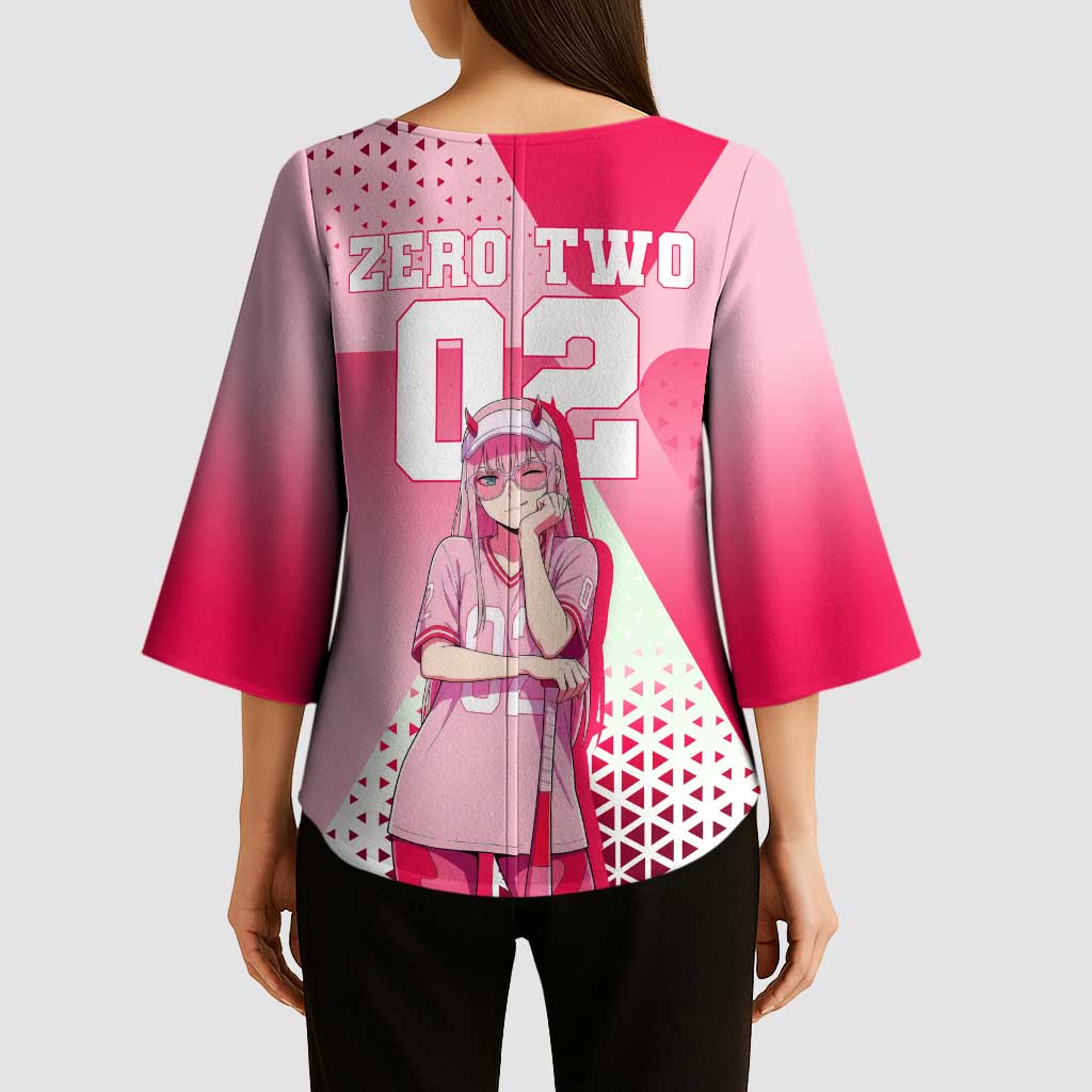 Zero Two Kimono Sleeve Blouse Retro Baseball Anime Style