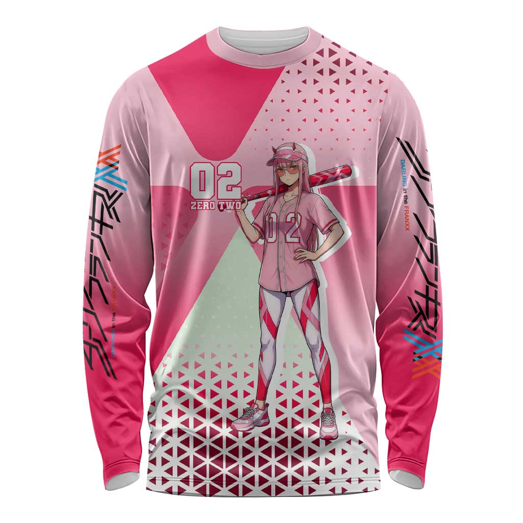 Zero Two Long Sleeve Shirt Retro Baseball Anime Style