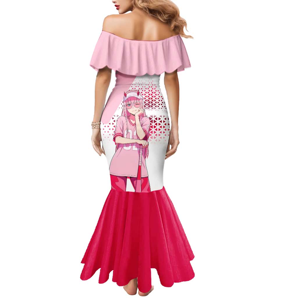 Zero Two Mermaid Dress Retro Baseball Anime Style