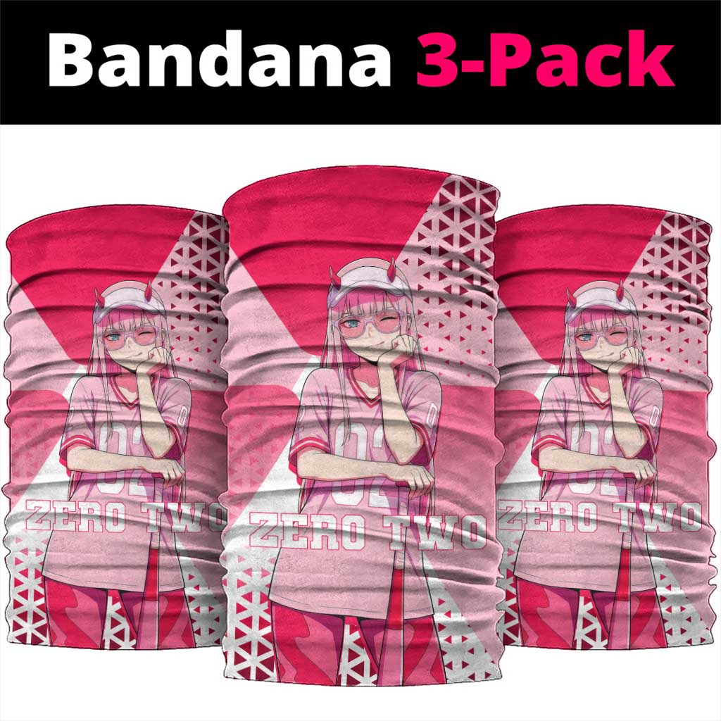Zero Two Neck Gaiter Retro Baseball Anime Style
