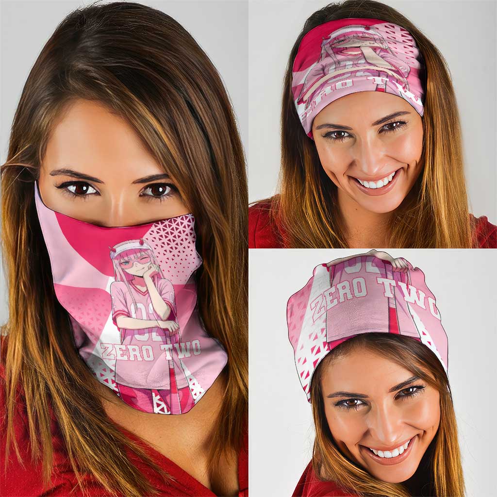 Zero Two Neck Gaiter Retro Baseball Anime Style