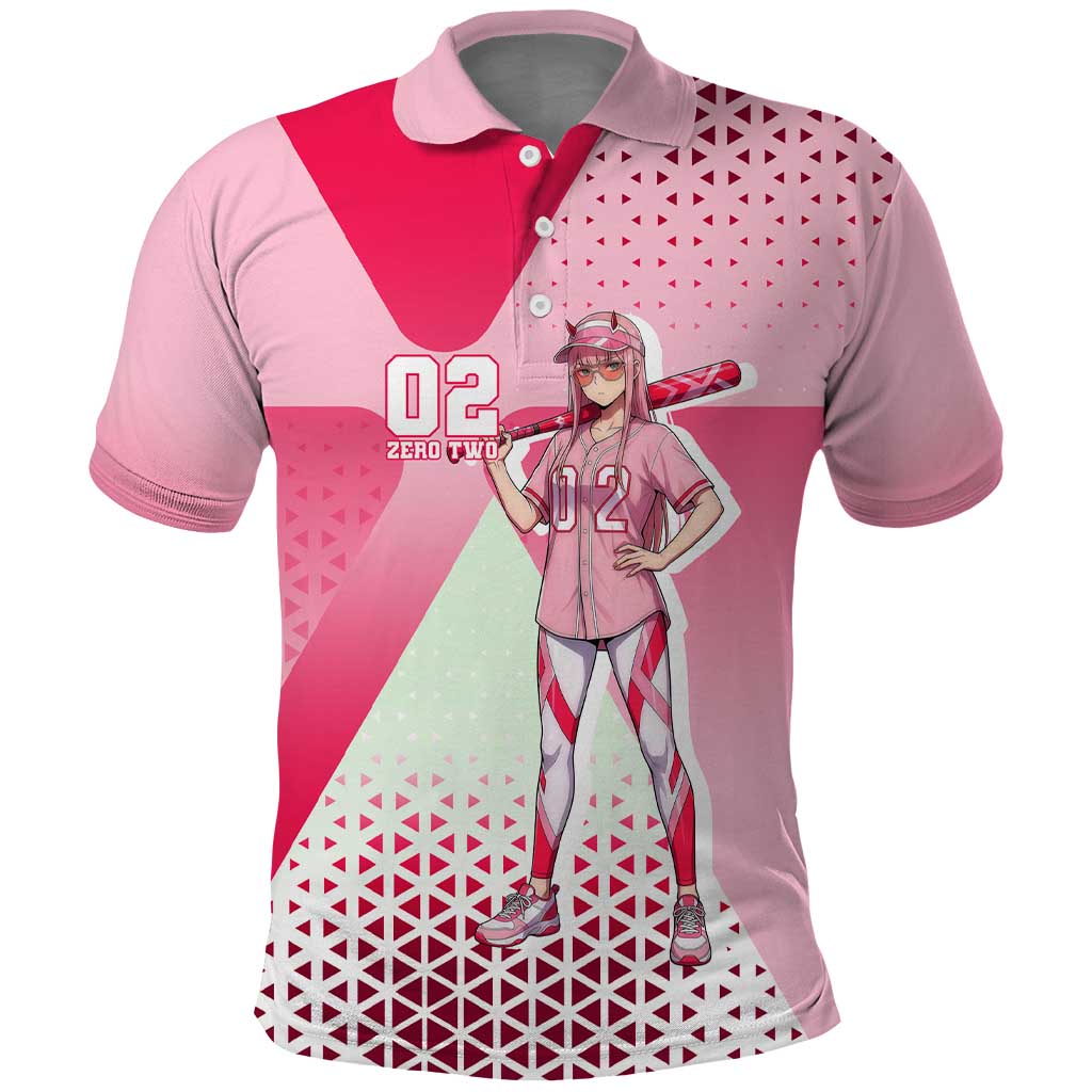 Zero Two Polo Shirt Retro Baseball Anime Style