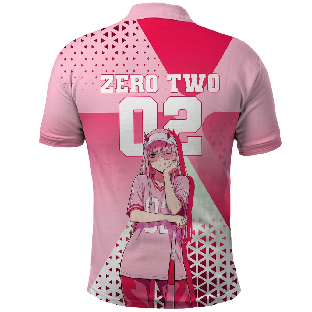 Zero Two Polo Shirt Retro Baseball Anime Style