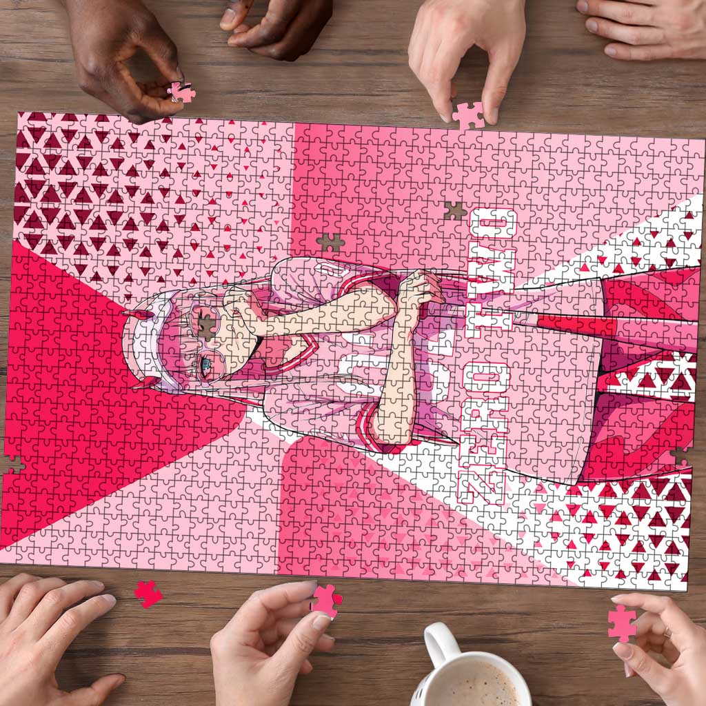Zero Two Puzzle Retro Baseball Anime Style