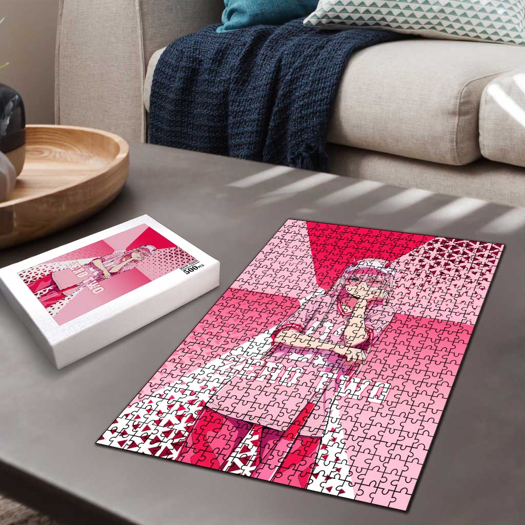 Zero Two Puzzle Retro Baseball Anime Style