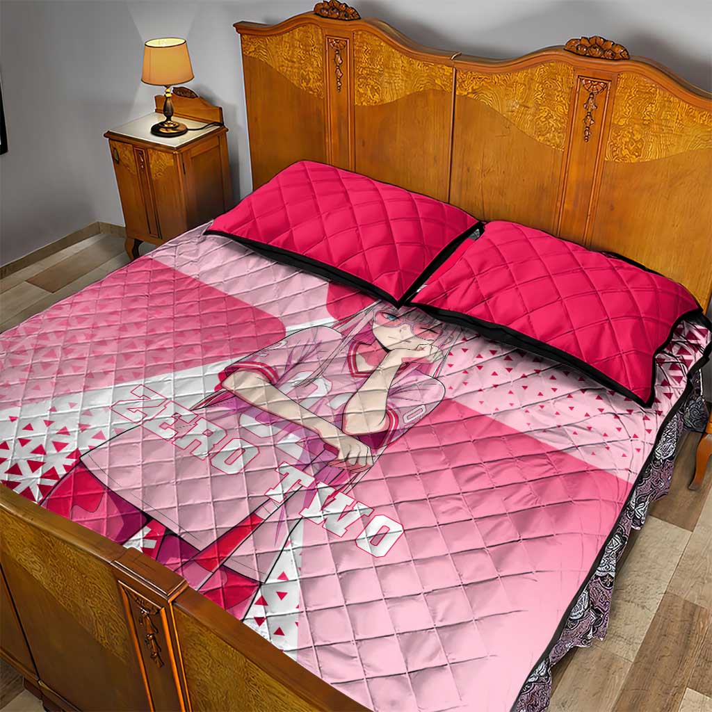 Zero Two Quilt Bed Set Retro Baseball Anime Style
