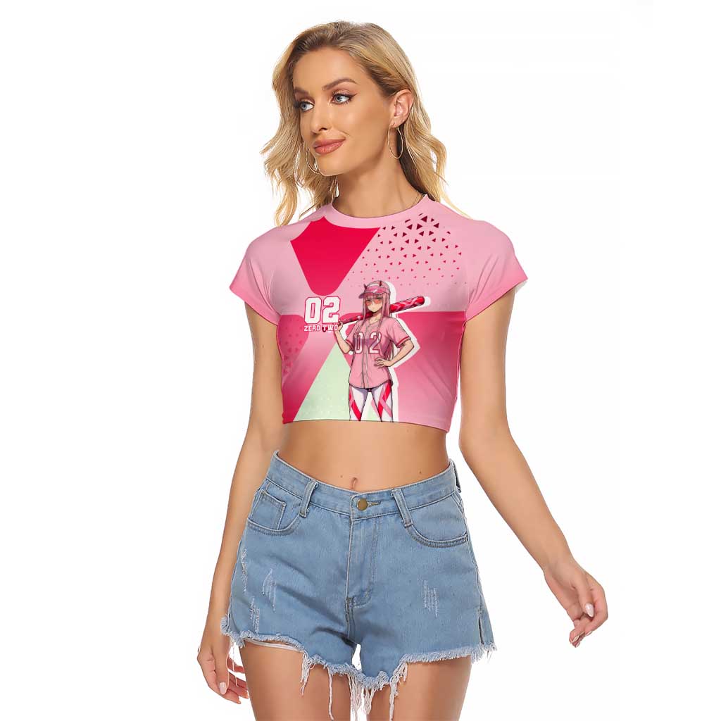 Zero Two Raglan Cropped T Shirt Retro Baseball Anime Style