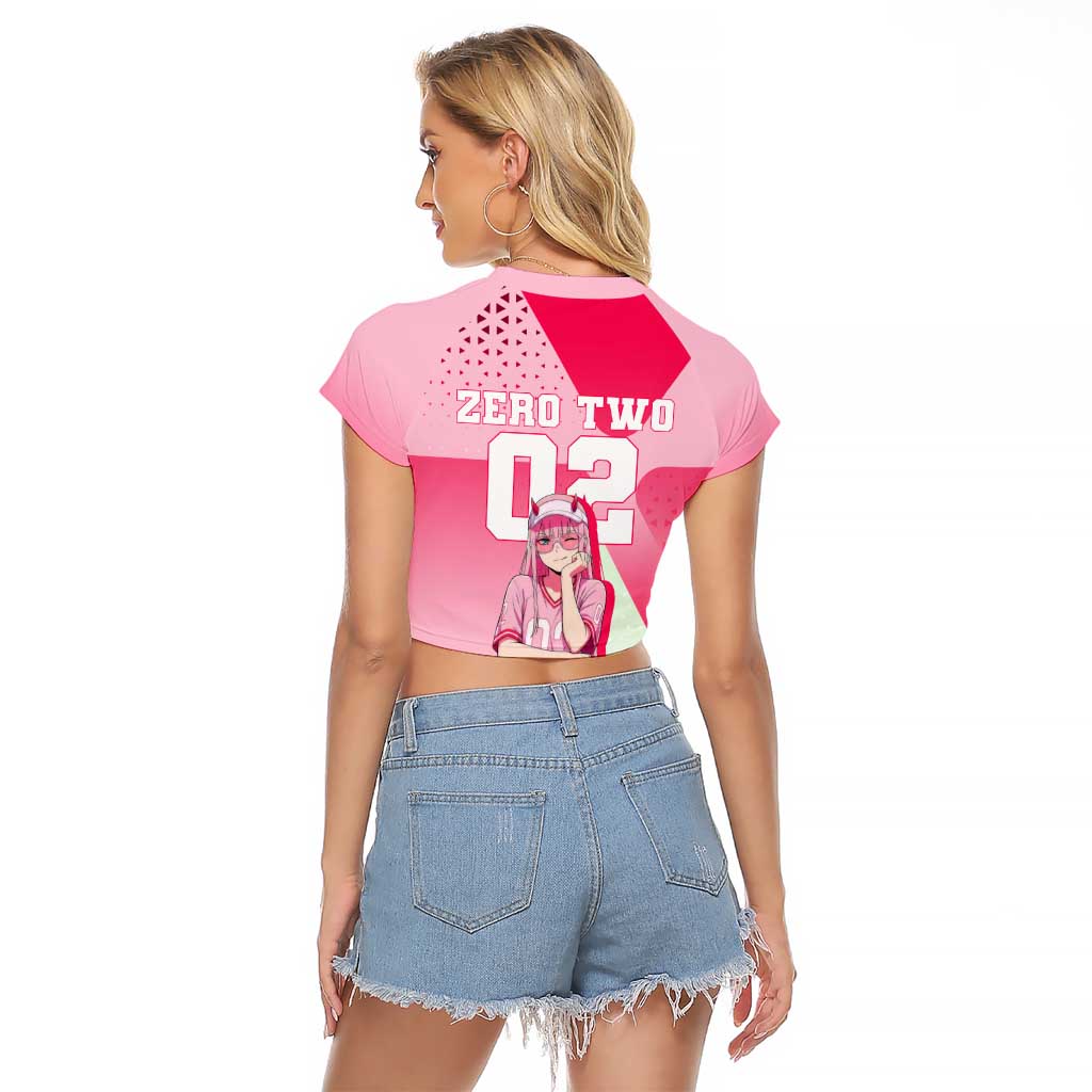 Zero Two Raglan Cropped T Shirt Retro Baseball Anime Style