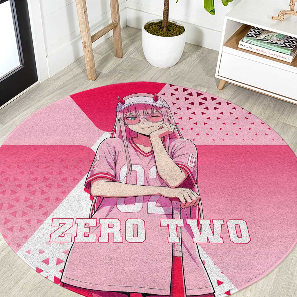 Zero Two Round Carpet Retro Baseball Anime Style