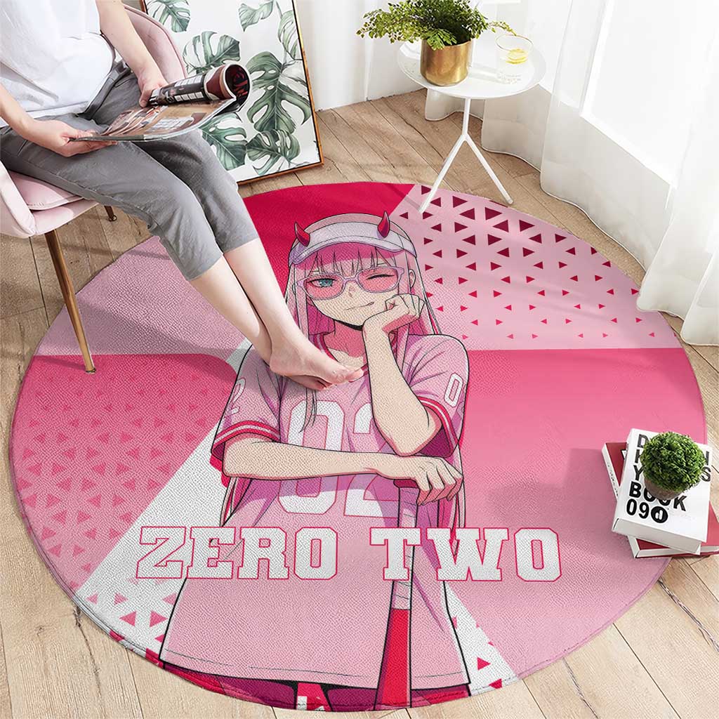 Zero Two Round Carpet Retro Baseball Anime Style