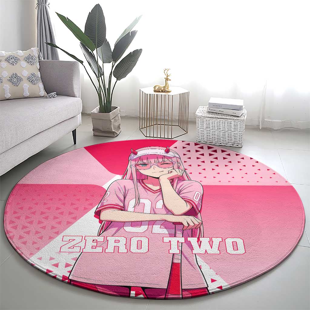 Zero Two Round Carpet Retro Baseball Anime Style