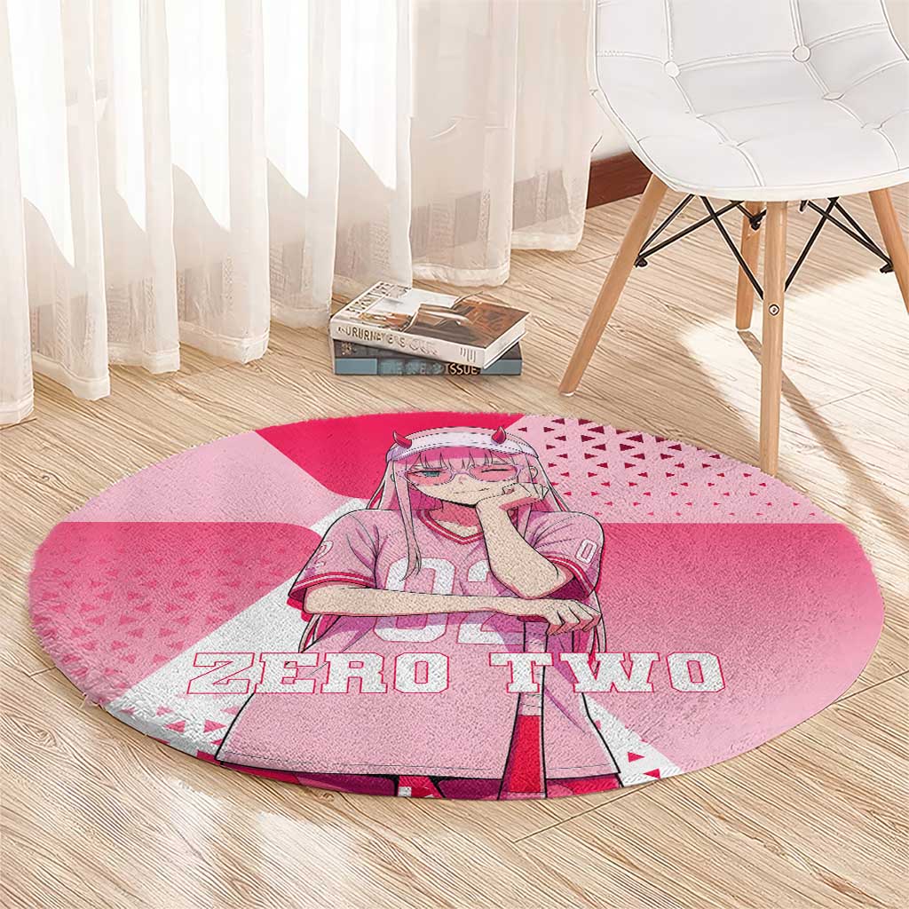Zero Two Round Carpet Retro Baseball Anime Style